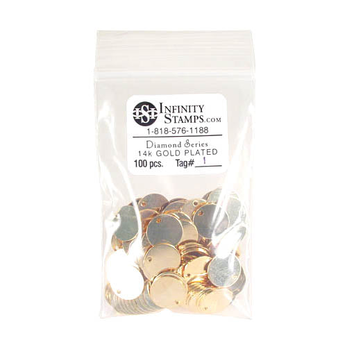 14k Gold Plated Jewelry Tag I - 100 Pack