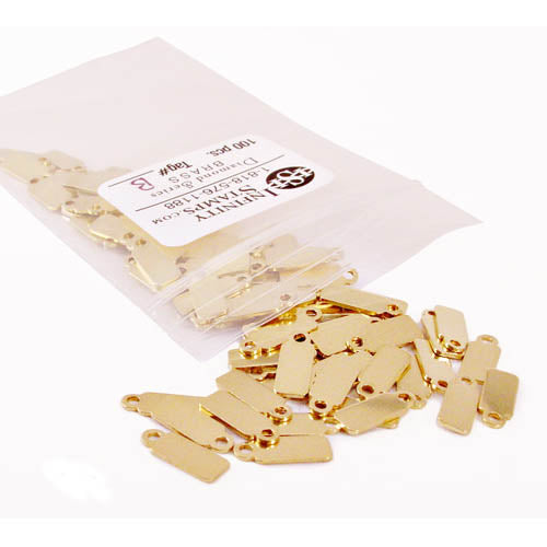 Bag of Brass Jewelry Tags in style B