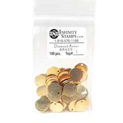 Brass Jewelry Tag I - 100 Pack