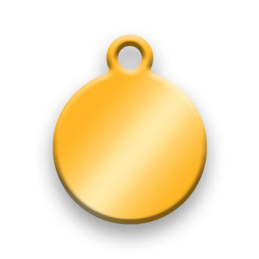 Brass Jewelry Tag A - Rendered Image