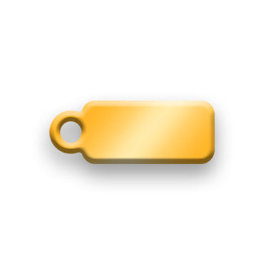 Brass Jewelry Tag B - Rendered Image