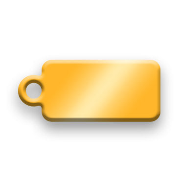 Brass Jewelry Tag C - Rendered Image