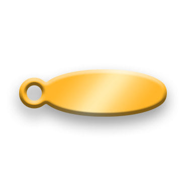 Brass Jewelry Tag E - Rendered Image