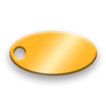 Brass Jewelry Tag H - Rendered Image