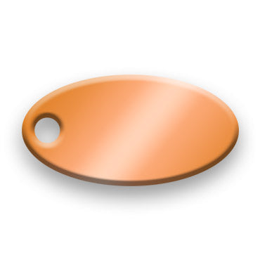 Copper Jewelry Tag H - Rendered Image