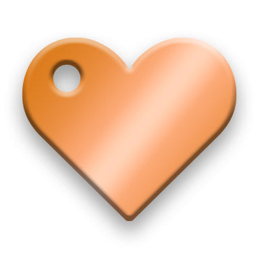 Copper Jewelry Tag J - Rendered Image