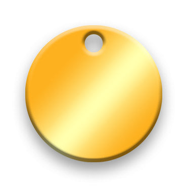 14k Gold Plated Jewelry Tag I - Rendered Image