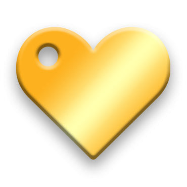 14k Gold Plated Jewelry Tag J - Rendered Image