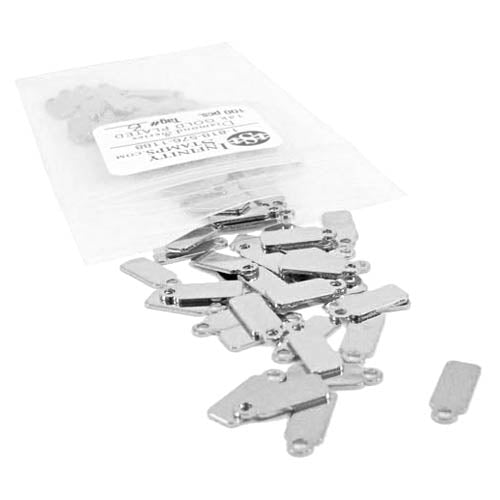 Bag of Nickel Silver Jewelry Tags in style B