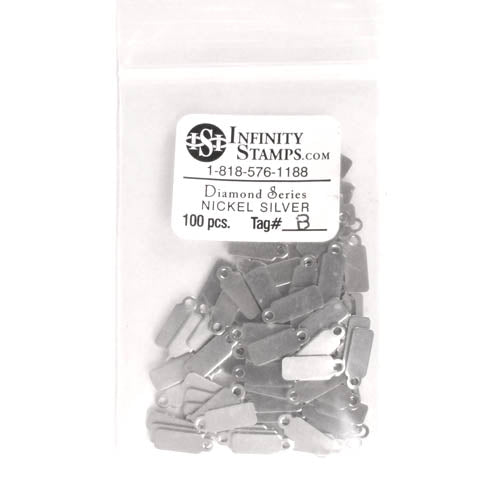 Nickel Silver Jewelry Tag B - 100 Pack