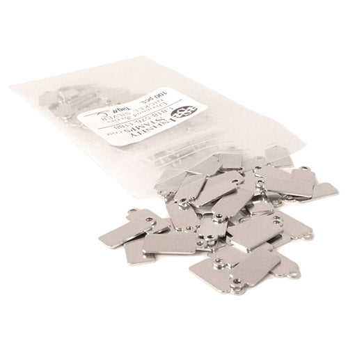 Bag of Nickel Silver Jewelry Tags in style C