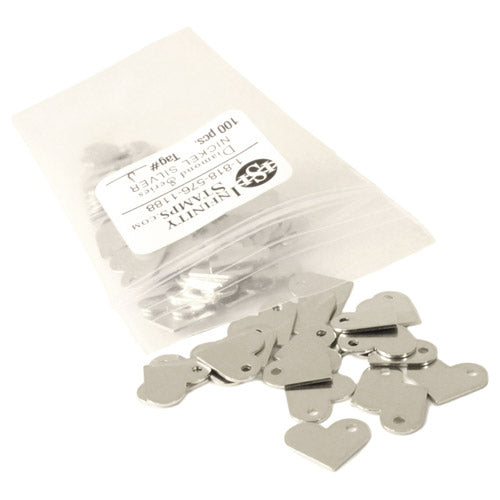 Bag of Nickel Silver Jewelry Tags in style J