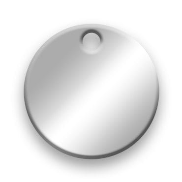Closeup view of Nickel Silver Jewelry Tag I
