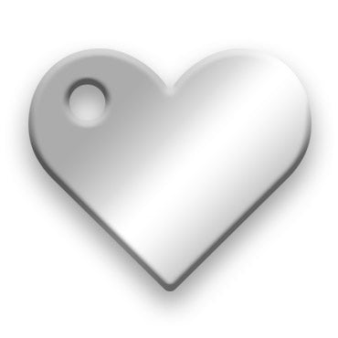 Closeup view of Nickel Silver Jewelry Tag J