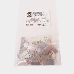 Sterling Silver Jewelry Tag B - 100 Pack